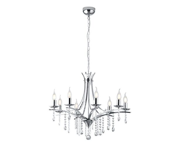 Trio 101600806 Lucerna Lustr | E14 | Chrom | Kov