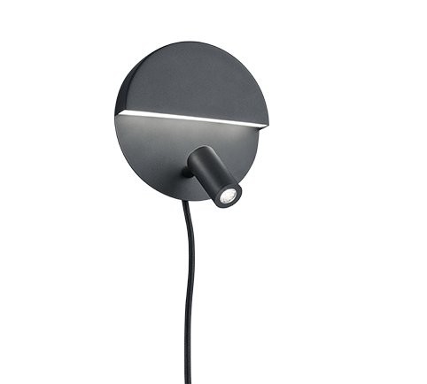 Trio 222370232 Mario LED nástěnní svítidlo | Teplá bílá | 6W | Černá