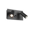 Trio 222969242 Tunga LED Nástěnné venkovní světlo | Teplá bílá | Černá | 2x3,5W