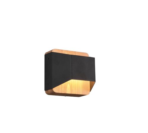 Trio 224810132 Arino LED Dřevěné nástěnní svítidlo | Teplá bílá | Černá | 4,3W