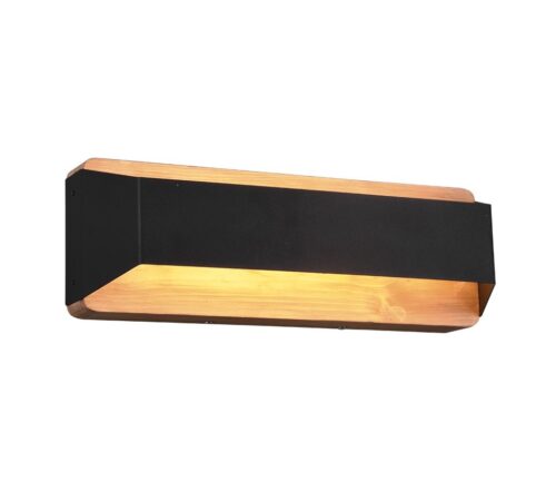 Trio 224819132 Arino LED Dřevěné nástěnní svítidlo | Teplá bílá | Černá | 13,5W