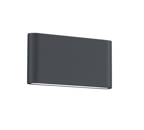 Trio 227660242 Thames Ii LED Nástěnné venkovní světlo | Teplá bílá | 2x5W | Černá