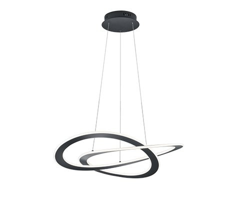Trio 321710142 Oakland LED stropní svítidlo | Teplá bílá | 52=5650lmW | Černá
