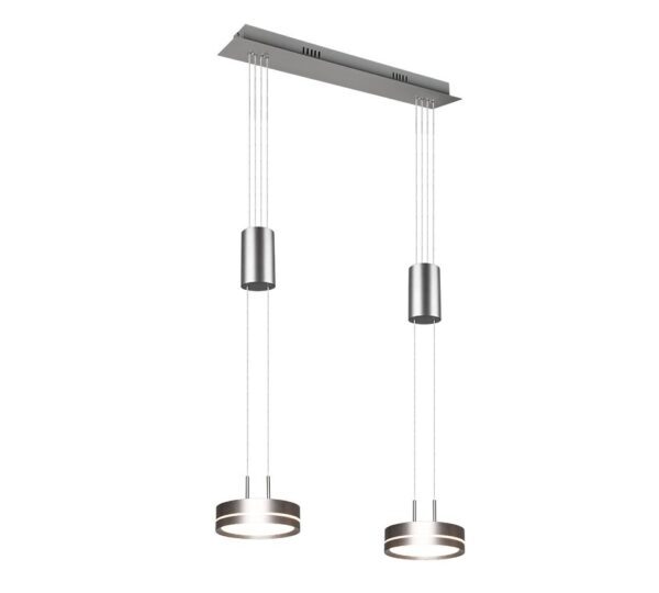 Trio 326510207 Franklin LED stropní svítidlo | Teplá bílá | Kov | Nikl | 2x9W