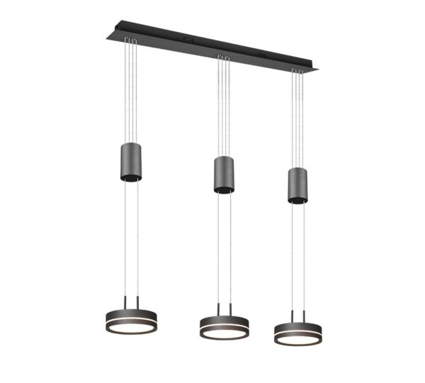 Trio 326510342 Franklin LED stropní svítidlo | Teplá bílá | Černá | 3x9W