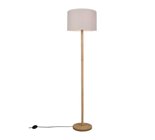 Trio 401200101 Korba Dřevěná stojací lampa | E27 | Bílá