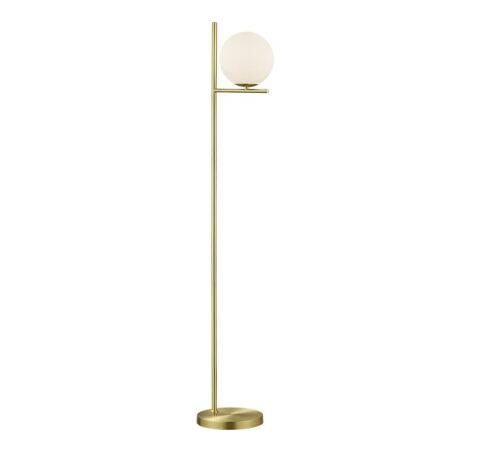 Trio 402000108 Pure Stojací lampa | E14 | Barevný kov | Bílá | Mosaz