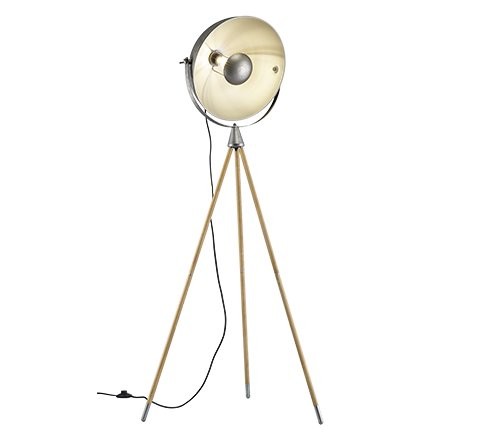 Trio 403400167 Delhi Stojací lampa | E27 | Kov | Nerez