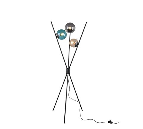 Trio 403400317 Lance Stojací lampa | E14 | Černá