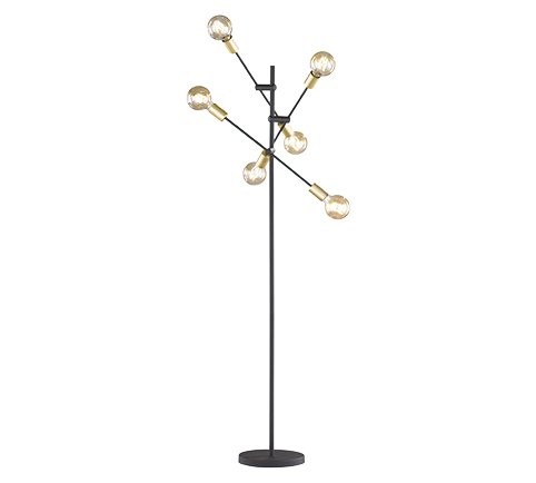 Trio 406700632 Cross Stojací lampa | E27 | Černá