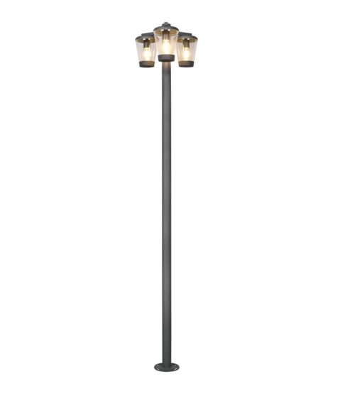 Trio 411060342 Cavado Stojací lampa | E27 | Černá