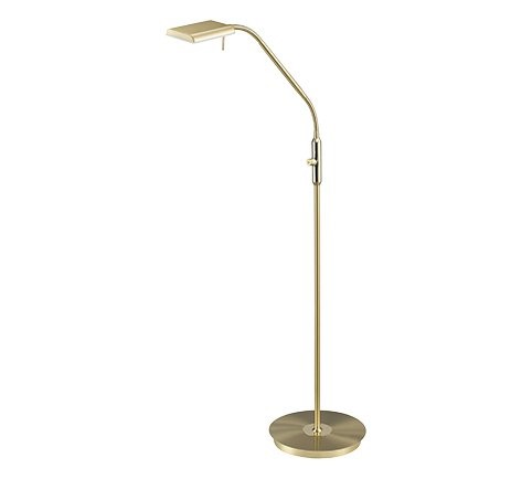 Trio 420910108 Bergamo LED stojací lampa | Teplá bílá | 12W | Barevný kov | Mosaz