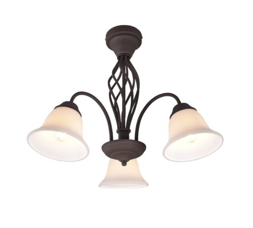 Trio 601000324 Rustica Rustikální lustr | E14 | Bílá