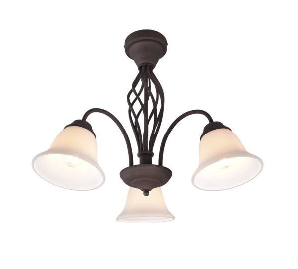 Trio 601000324 Rustica Rustikální lustr | E14 | Bílá