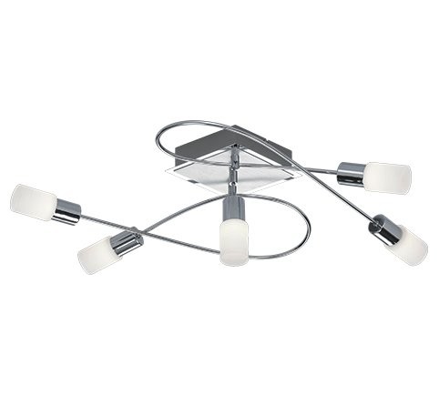 Trio 621410505 Clapton LED stropní svítidlo | Teplá bílá | 5x5W | Chrom | Kov