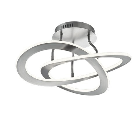 Trio 621710107 Oakland LED Přisazené stropní svítidlo | Teplá bílá | Kov | Nerez | 40W