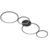 Trio 622610432 Rondo LED Přisazené stropní svítidlo | Teplá bílá | 37=3300lmW | Černá