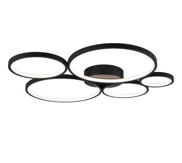 Trio 622610532 Rondo LED Přisazené stropní svítidlo | Teplá bílá | Černá | 49W