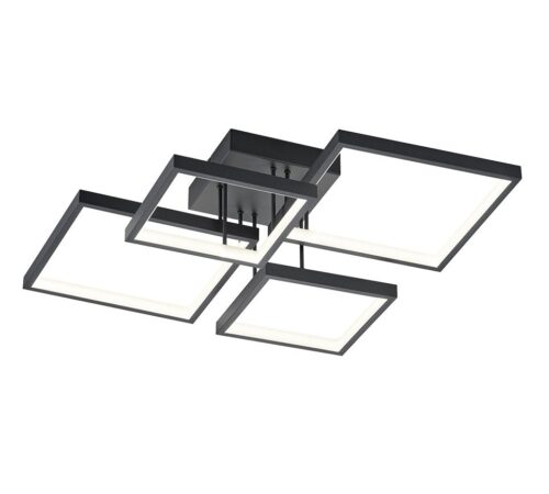 Trio 627710432 Sorrento LED Přisazené stropní svítidlo | Teplá bílá | 24=2400lmW | Černá