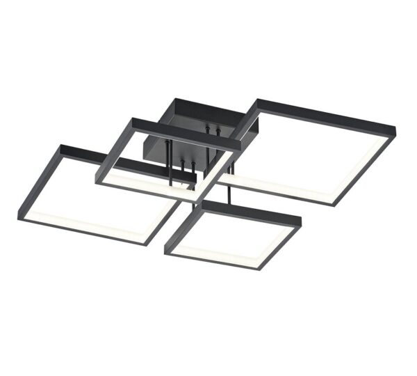 Trio 627710432 Sorrento LED Přisazené stropní svítidlo | Teplá bílá | 24=2400lmW | Černá
