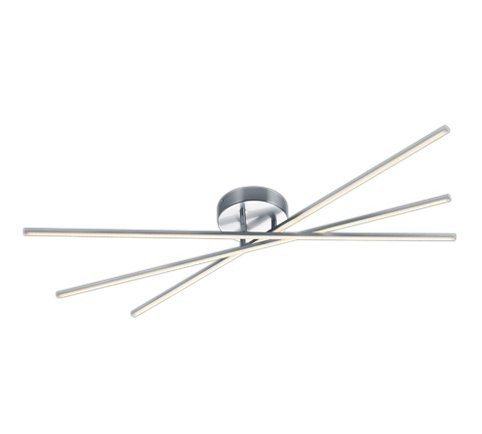 Trio 671610307 Tiriac LED stropní svítidlo | Teplá bílá | 3x8W | Kov | Nikl