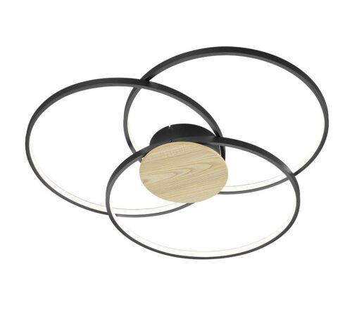 Trio 673210332 Sedona LED stropní svítidlo | Teplá bílá | 40=3600lmW | Černá
