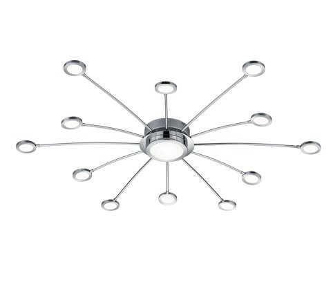 Trio 673311306 Rum LED Přisazené stropní svítidlo | Variabilní | Chrom | Kov | 12x2,1W6,6W