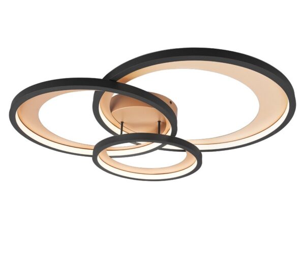 Trio 673810332 Granada LED Přisazené stropní svítidlo | Teplá bílá | Černá | 36W