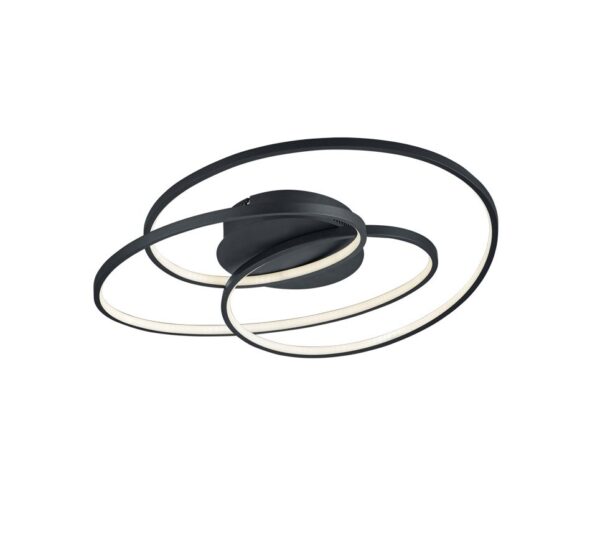 Trio 673916032 Gale LED Přisazené stropní svítidlo | Teplá bílá | 38=3850lmW | Černá