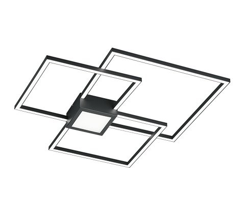 Trio 676210442 Hydra LED stropní svítidlo | Teplá bílá | 38=4000lmW | Černá