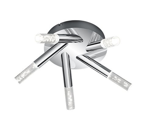 Trio 682410506 Bolsa LED stropní svítidlo | Teplá bílá | 5x3W | Chrom | Kov