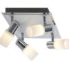 Trio 821430405 Clapton LED Stropní svítidlo | Teplá bílá | 4x5W | Chrom | Kov