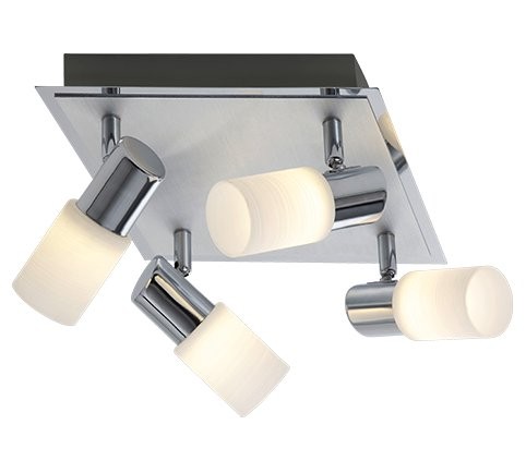 Trio 821430405 Clapton LED Stropní svítidlo | Teplá bílá | 4x5W | Chrom | Kov