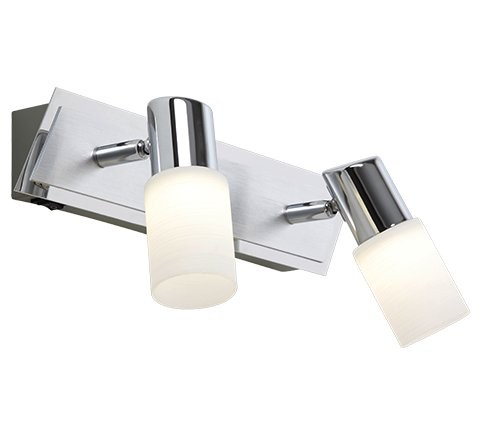 Trio 821470205 Clapton LED nástěnní svítidlo | Teplá bílá | 2x5W | Chrom | Kov