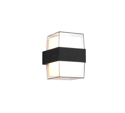Trio R22062142 Molina LED Nástěnné venkovní světlo | Teplá bílá | Černá | 4.6W