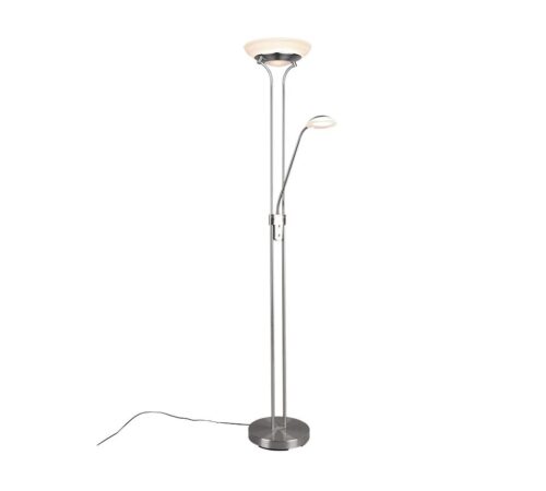 Trio R40073507 Orson LED Stmívatelná stojací lampa | Teplá bílá | 27W | Kov | Nikl