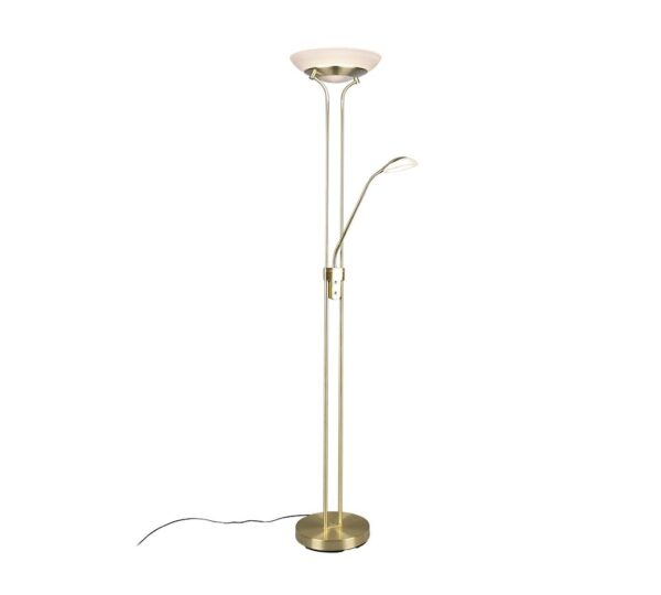 Trio R40073508 Orson LED Stmívatelná stojací lampa | Teplá bílá | 27W | Barevný kov | Mosaz