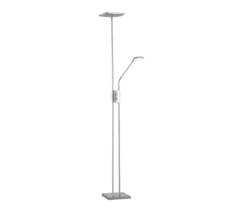 Trio R42562107 Luke LED stojací lampa | Teplá bílá | 15W | Kov | Nikl