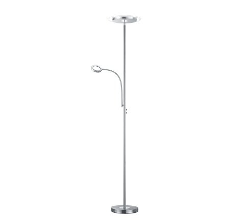 Trio R42752107 Ackbar LED stojací lampa | Teplá bílá | 18W | Kov | Nikl