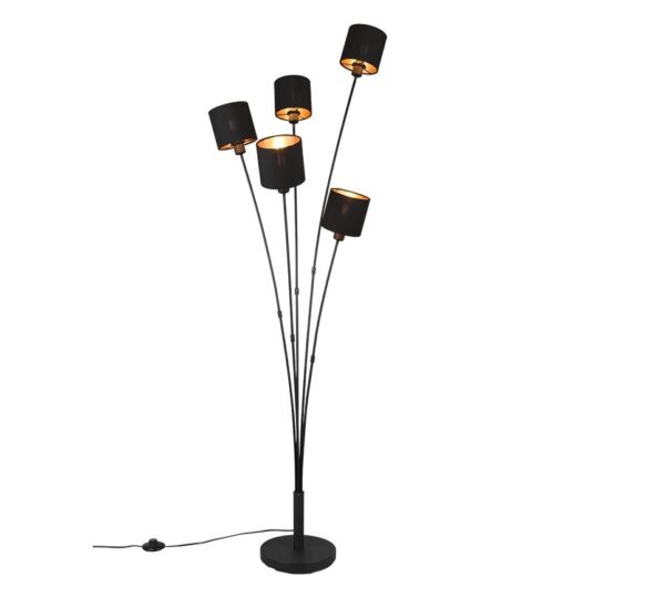 Trio R46335979 Tommy Stojací lampa | E14 | Černá