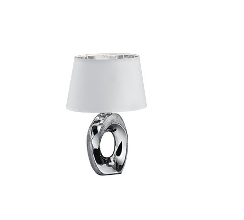 Trio R50511089 Taba Stolní lampička | E14 | Kov | Stříbrná