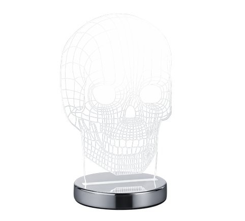Trio R52461106 Skull LED stolní lampička | Variabilní | 7W | Chrom | Kov