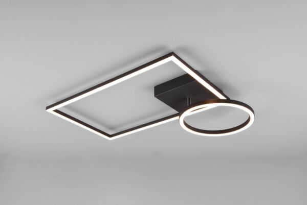Trio R62182132 Verso LED Přisazené stropní svítidlo | Teplá bílá | Černá | 24,5W