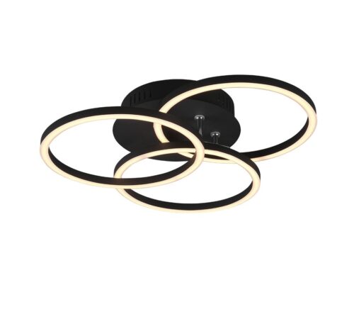 Trio R62823132 Circle LED Stropní svítidlo s ovladačem | Variabilní | Černá | 27W