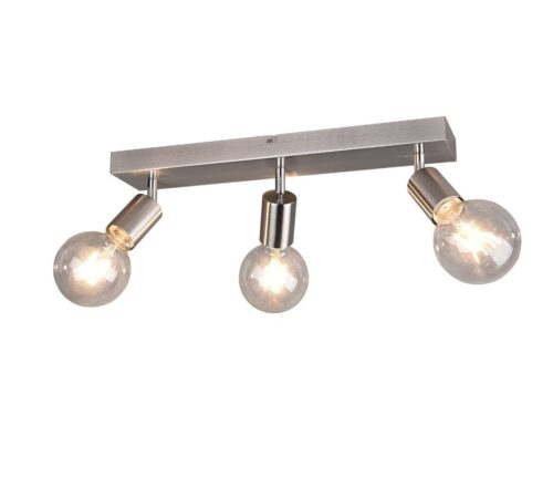 Trio R80183007 Vannes Přisazené stropní svítidlo | E27 | Kov | Nikl