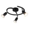 Trio R80913932 Paris Přisazené stropní svítidlo | GU10 | Černá