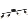 Trio R80914032 Paris Přisazené stropní svítidlo | GU10 | Černá