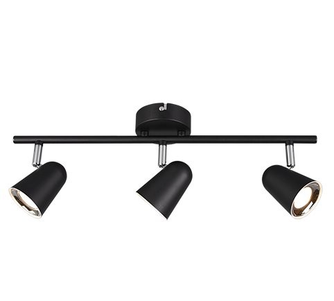 Trio R82123132 Toulouse LED bodové svítidlo | Teplá bílá | 3X3=3x400lmW | Černá