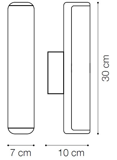Ideal lux 172408 Etere LED Nástěnné venkovní světlo | Přírodní bílá | Černá | 10,2W