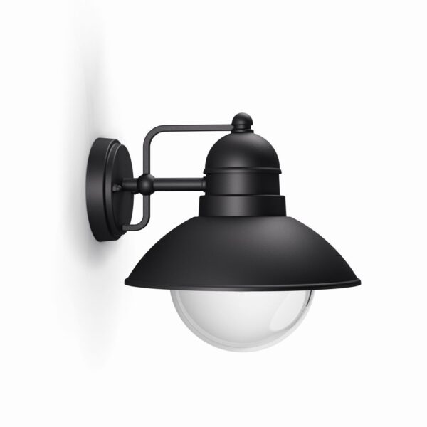 Philips 17237/30/PN Nástěnné venkovní světlo | E27 | Černá